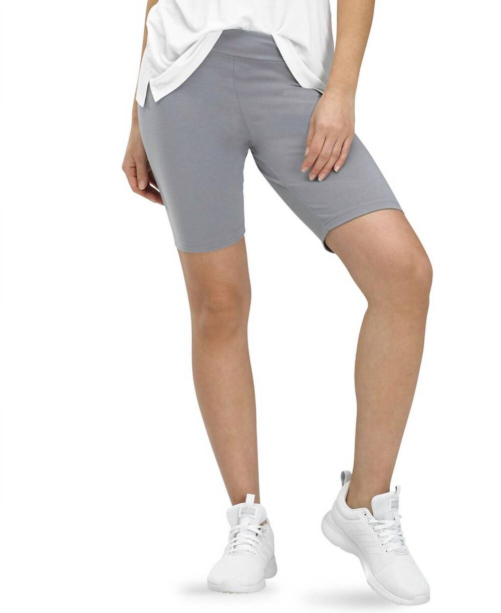 NEW HUE essentials high-rise bike shorts in granite